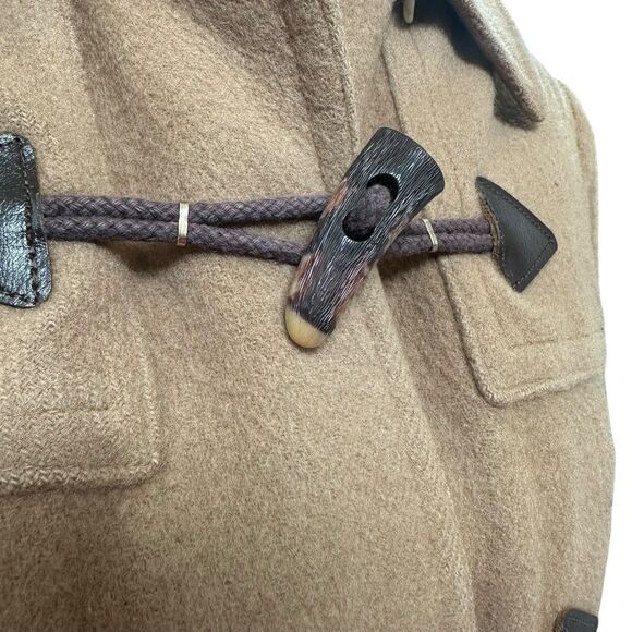 Vintage Evan-Picone Wool Duffle Coat Camel Toggle Jacket Made Yugoslavia - Picture 5 of 9